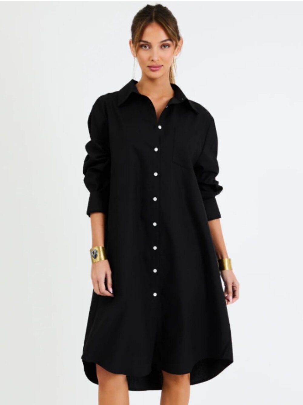 Black Roma Linen Shirtdress - My Bodhi OS - NWT